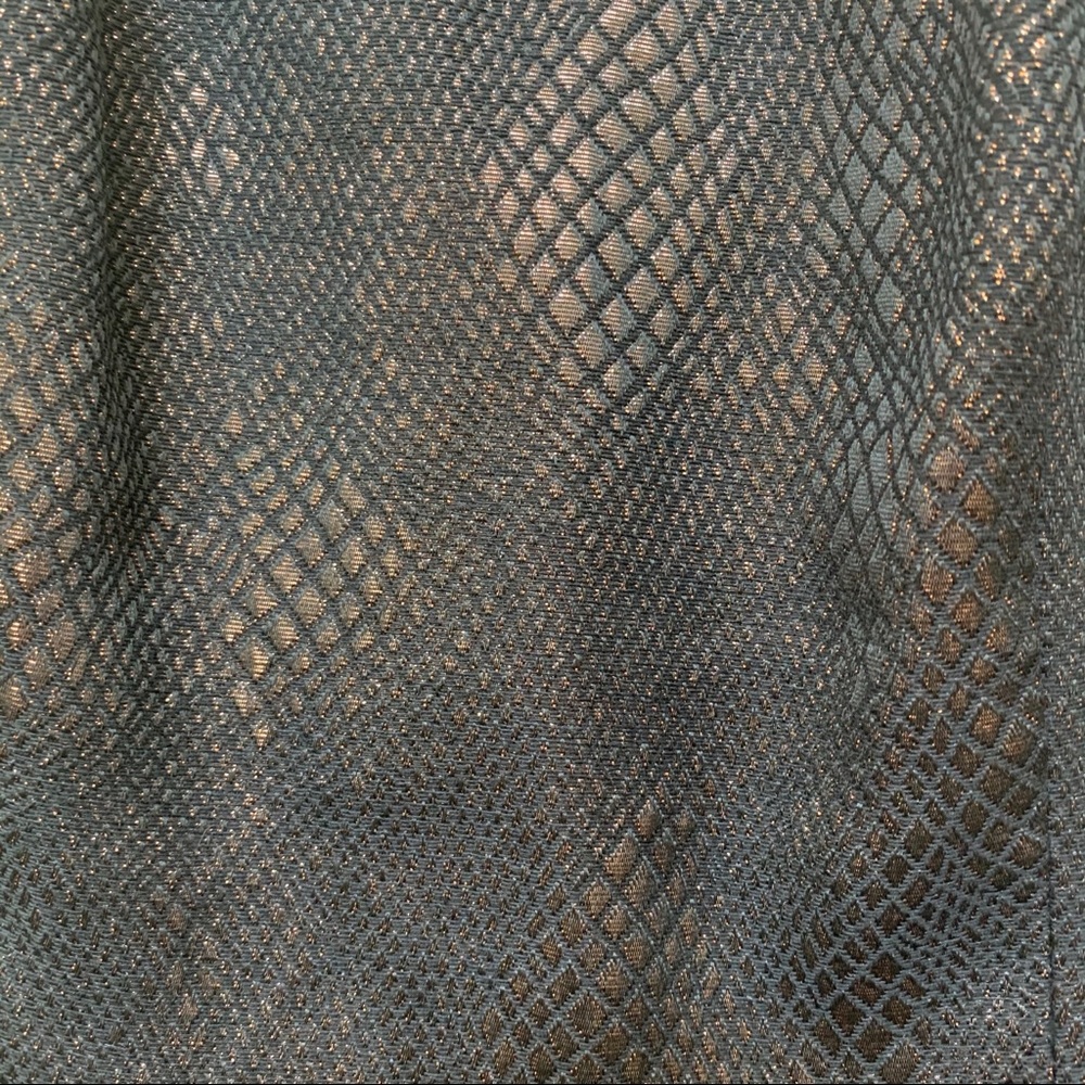 Bar III Copper Black Brocade Fit Flare Dress XXL B9/1 - Picture 6 of 12